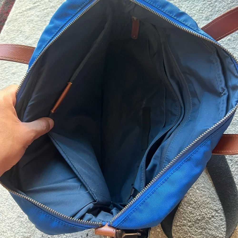 Fossil Blue Colorblock Buckner Workbag